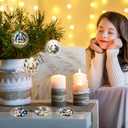 12 Pcs 3 Inch Christmas Nativity Scene Ornaments Christian Christmas Ornament Religious Jesus Ornament Floral Style Acrylic Double Sided Hanging Decor for Xmas Tree Gift(Romantic Design)