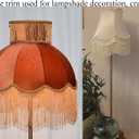 Lauthen.S 10 Yards of 6" Chainette Fringe Trim Tassel Sewing Trim for DIY Craft Latin Dress Lamp Shade Decoration Beige