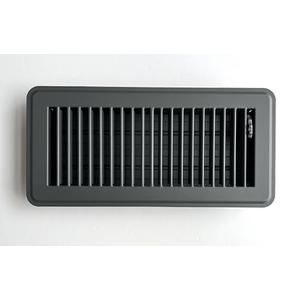 Kompell Aire Heavy Duty Steel Floor Vent with Beautiful Gray Matte Finish. Fits in 4 x 10 Duct Opening. Overall Dimension is 5.75 in Wide x 11.75 in Long.