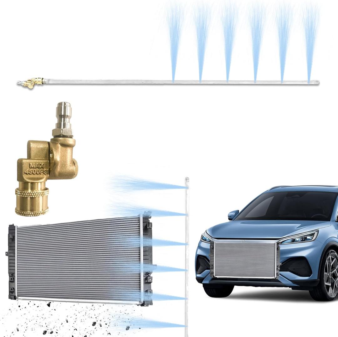 NIFUAL Car Radiator Cleaning Wand, Radiator Cleaner Wand, Radiator Flush And Cleaner Tool, Home Car Truck Power Washer Wand, Pressure Washer Jetter Nozzle Flat Wand Fit Over 2000PSI Pressure Washer ﻿