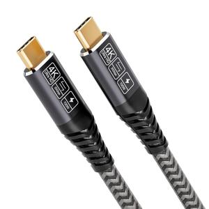 USB C Cable 10ft, Long C 3.2 Gen 2x2 Monitor Cable 4K, 20Gbps Data Transfer 100W Fast Charging, Compatible With Oculus Quest, MacBook Pro, Acer, Dell, HP, Portable Monitor