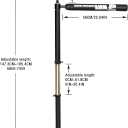 INNOLIFE Boxing Speed Trainer,Boxing Spinning Bar with Speed Bag Free Standing Adjustable Height from 4.8 ft-6 ft, 6 Ft X 14"