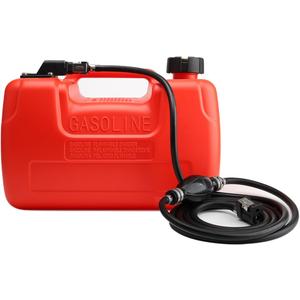 Marine Portable Boat Tank 3 Gallon 12L Transfer Tank with Hose, Gauge for Outboard Engine Boats, Yacht, Fishing / Deck Boat