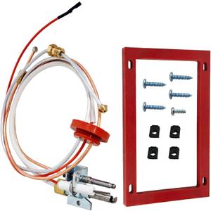 Upgraded SP20075 SP20305A Pilot and Igniter Assembly Kit Compatible with Richmond Water Heater Pilot Assembly, for PROTECH, GE, Rheem Natural Gas Water Heater Parts, Includes Burner Door Gasket