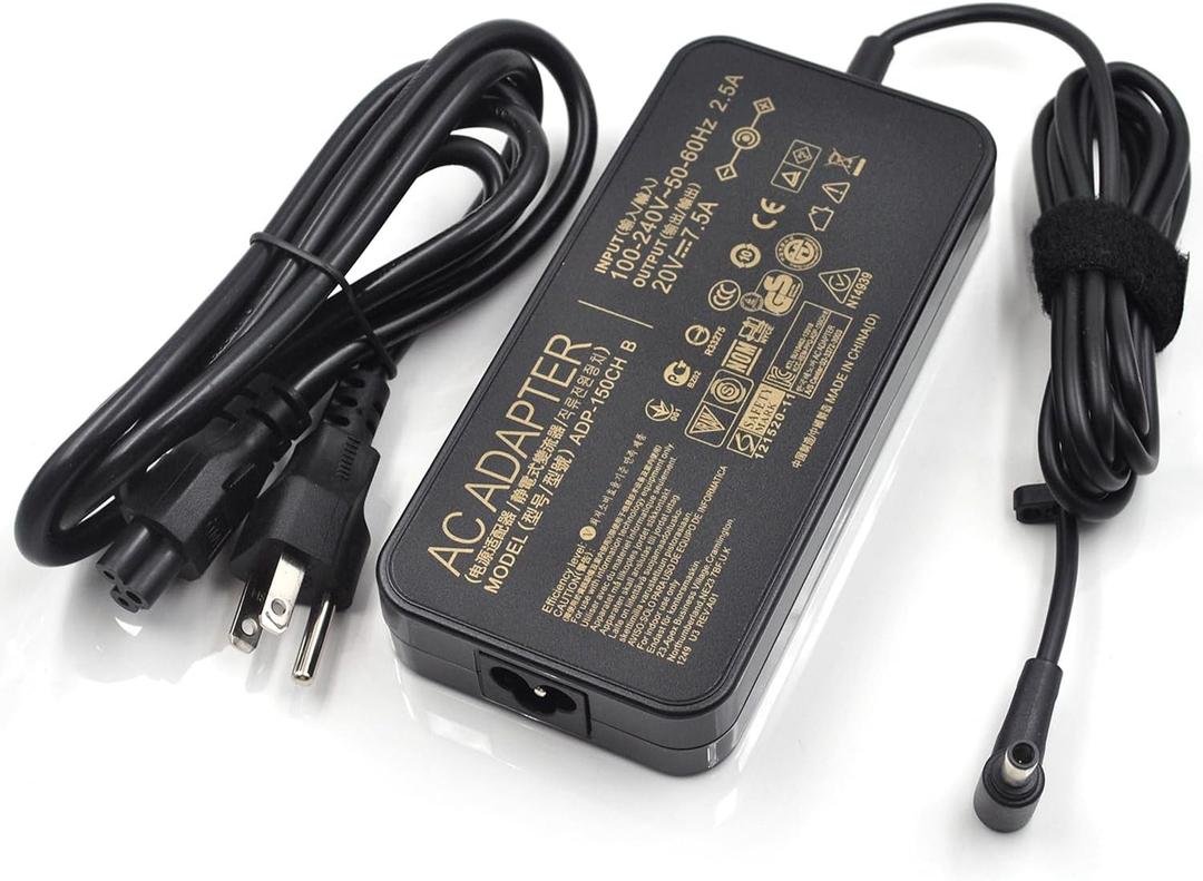 150W 20V 7.5A AC Adapter Charger for Asus ADP-150CH B A18-150P1A Rog G531GT G731GT FX505GT FX505DD FX505DT FX505DU FX705GT FX705DD FX705DT FX705DU with Power Cord