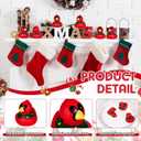 DEEKIN 24 Pcs Christmas Cardinal with Wreath Rubber Ducks 2 Inch Christmas Themed Rubber Ducks for Holiday Party Favors Seasonal Events Award Gifts