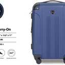 Travelers Club Chicago Hardside Expandable Spinner Luggage, Navy Blue, 22" Carry-On