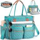 Teacher Tote Bag for Women Large Laptop Bags for Work Nursing Professional Computer Messenger Bag for Office Travel Business (Green), 14.5"L x 6" W x 11"H