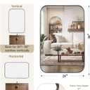 24"x36" Brushed Gold Bathroom Mirror, Rectangle Vanity Mirror for Over Sink