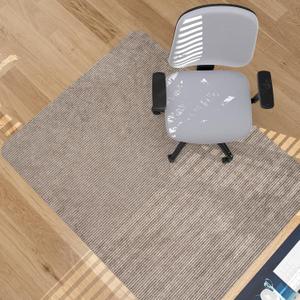 Placoot Desk Chair Mat for Hardwood Floor Corduroy Surface 1/6" Thick 55"x35" Office Chair Mat for Rolling Chairs-100% Large Anti-Slip Backing Under Desk Low-Pile Office Rug Floor Mat for Office/Home