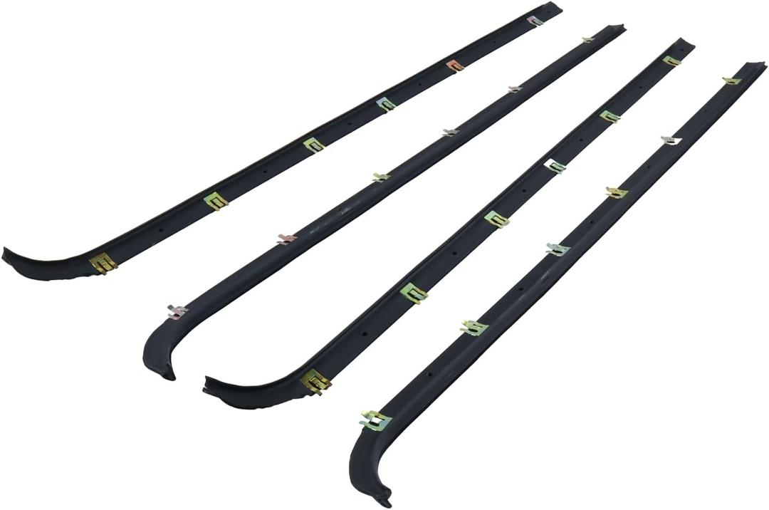HOLDWELL Window Sweeps Felts Weatherstrip Seals Kit Set of 4 KF2020 E9TZ1021452A E9TZ1021453A Compatible with 1984-1988 Ford Bronco II 1983-1988 Ford Ranger