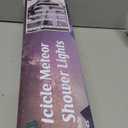 WATERGLIDE 16 Icicles Meteor Shower Lights, 12" Outdoor Icicle Christmas Lights 384 SMD LED Crystal Ice Falling Light, Connectable Raindrop Iciclelight, Xmas Winter Party Tree Holiday Decor, White