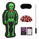 FNTSILN 28IN EXTRA Large Skeleton Pinata Green & Orange Halloween Pinatas