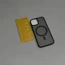 Miracase Magnetic for iPhone 14 Case 6.1 inch (Compatible with MagSafe)with 2X Screen Protectors Military-Grade Protection, Anti-Fingerprint Translucent Matte Phone Case Cover, Black