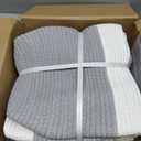 5 Pack Woven Storage Baskets for Shelves, Decorative Basket Closet Organizer Storage Bins for Clothes, Books, Pantry, Bathroom – Cotton Rope Shelf Baskets for Organizing and Decor, Gray & White