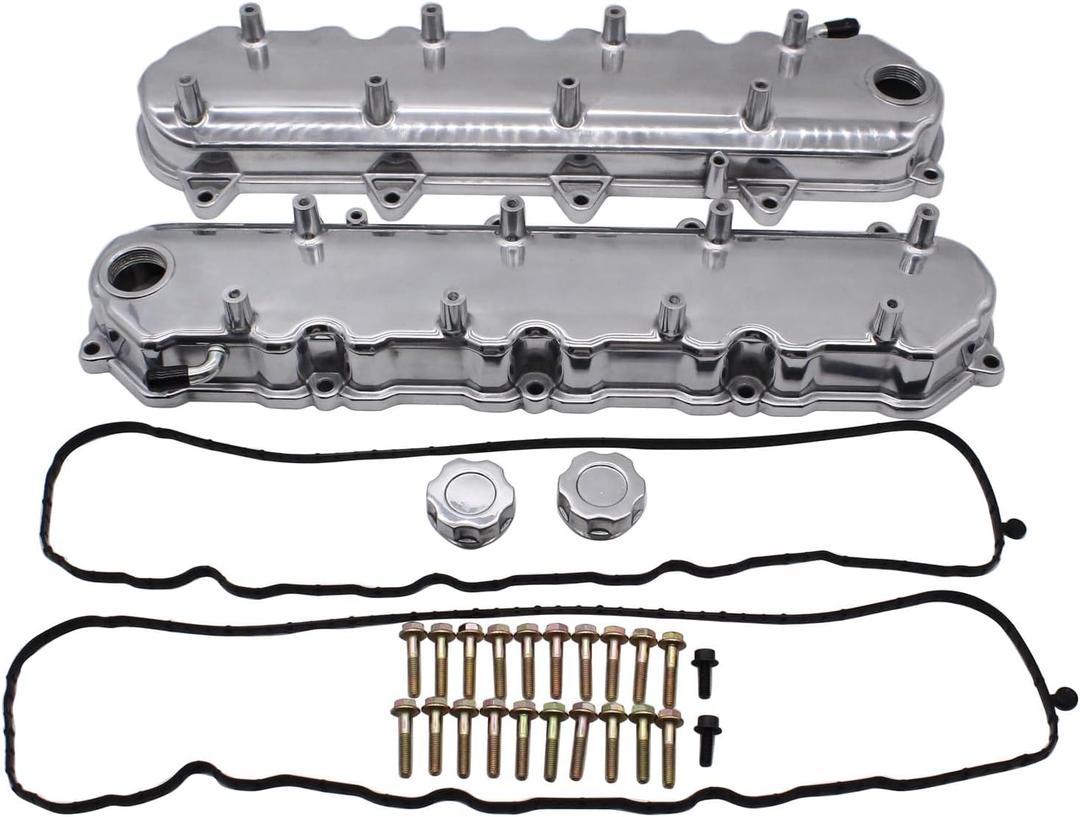 Polish GM LS Cast Aluminum Valve Covers with Coil Mounts Compatible with GM LT GEN V 5.3 6.2 LT1 LT4 L83