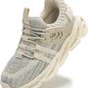 DADAWEN Toddler/Little Kid Boys Girls Lightweight Breathable Sneakers Strap Athletic Tennis Shoes for Running Walking (Beige-169)