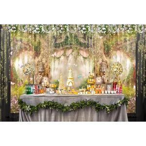 Leowefowa 10x8ft Vinyl 1st Birthday Backdrop Fairytale Forest Backdrop Enchanted Flower Baby Shower Photo Background for Party Newborn Baby Kids Photo Shoots Studio Props Photography Backdrops