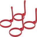 Char-Griller 8953 Flat Iron Griddle Egg Ring Outdoor Kitchen Accessory, 4-Pack