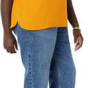 Amazon Essentials Women's Regular-Fit Sleeveless Layering Tank Top Crew Neck (Orange, M)