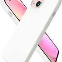 ORNARTO Compatible with iPhone 13 Case 6.1, Slim Liquid Silicone 3 Layers Full Covered Soft Gel Rubber Phone Case Protective Cover 6.1 Inch-White