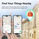 Air Tracker Tags-4 Pack: Smart Bluetooth Tracker, Compatible with Apple Find My APP (iOS Only) Replaceable Battery, IP67 Waterproof, Suitable for Luggage, Wallets, Backpacks, Keys Tracking Tag, Black