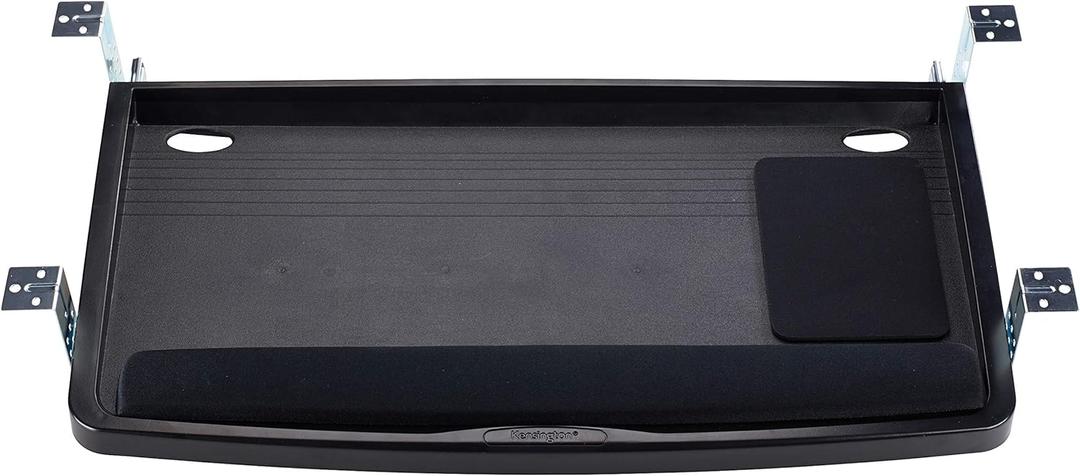 Kensington Keyboard Tray Under Desk, SmartFit Ergonomic Slide-Out Keyboard Drawer with Cable Management, Extra-Wide Height Adjustable Keyboard Holder, 24.5" x 11.75", Black K60004US