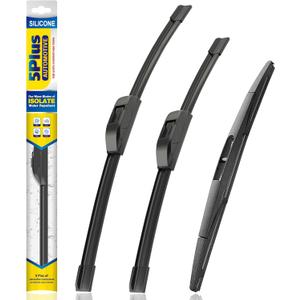 5 PLUS Silicone Windshield Wipers Replacement for 2017 2018 2019 2020 2021 2022 2023 2024 Nissan Armada Wiper Blades(Set of 3),Automotive Replacement Windshield Wiper Blades For My Car-24"/19"/12"
