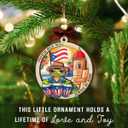 2 x Puerto Rico Christmas Ornament 2025 - Puerto Rico Gifts for Men, Women, Travel Souvenir Gifts for Mom, Dad, and Friends - 2 Layered Wooden Coqui Frog Ornament for Christmas Tree