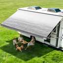 RVSNAIL RV Awning Fabric Replacement 17'2" – 19.5oz Heavy Duty Vinyl Camper Awning, Waterproof & UV-Resistant Universal Canopy for RV, Motorhome, Trailer (Gray Fade, 18FT)
