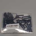 M6-1 x 40 mm 35pcs Flat Head Hex Socket Cap Screws Metric M6 Bolts, 304 Stainless Steel 18-8, Black Zinc Plated, Full Thread, with Hex Spanner