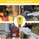 Universal Chainsaw Blade Sharpener, Chainsaw Teeth Sharpener, Portable Chainsaw Sharpener with 6 Fast Sharpening Stones, Chain Saw Sharpener Tool for 12/14/16/18/20/22 Inches Chain Saw Bar (Yellow)