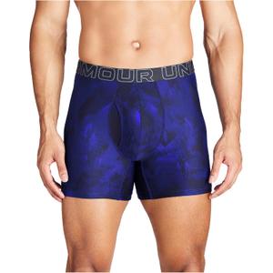 Under Armour Men's Multi-Pack Standard Tech 6" Inseam Boxer Brief (Large, Royal Windstream Print 3 Pack)