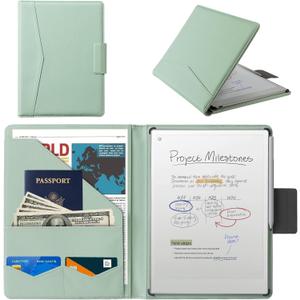 Cobak Premium PU Leather Case for Remarkable Paper Pro 11.8" (2024)  Slim Magnetic Back Cover with Auto Sleep/Wake, Folder Design, Magnetic Pen Holder Strap, Sage Green