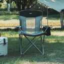 Byliable Camping Chairs Portable Folding Outdoor Lawn Chair, Gray Black, Large