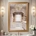 ROLOVE 34x24 Antique Gold Mirror for Wall, Ornate Vintage Wall Decor, Gold Framed Baroque Mirror for Fireplace Mantel, Living Room & Bathroom Vanity, Farmhouse Decor, Horizontal or Vertical