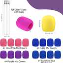 12pc Microphone Candy Tubes with Lids, Fake Microphone Party Favor Containers for Kids Karaoke Disco Birthday Party Candy Holders