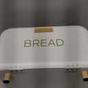 Ateliz White Bread Box for Kitchen Countertop  Large Capacity Bread Storage Container Farmhouse Bread Box  Stylish Metal Bread Keeper