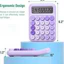 Mr. Pen- Mechanical Switch Calculator, 12 Digit Large LCD Display, Purple with Big Buttons, Mechanical Switch Calculator for Home, School, Office