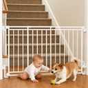dearlomum Extra Wide Baby & Dog Gate, 32-54 in W, 29 in H, Hardware Mount