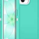 for iPhone 17e Case,iPhone 16e Case Heavy Duty Shockproof Dropproof 3-Layer Full Body Protection [Without Screen Protector] Tough Cover for Apple iPhone 17e/16e 6.1",Teal/White