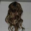 Hair Toppers for Women, 20 Inch Toppers Hair pieces for Women with Thinning Hair Big Base Curly Wavy Wiglets Cover 360° 3D Middle Part Clip in Bangs (Highlights Brown with Dark Root)