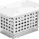 8" x 13" Chimney Cap, 304 Stainless Steel Fireplace Chimney Cover Flue Caps, with Adjustable Metal Strips, Screws & Gloves