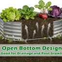 Round Galvanized Raised Garden Bed Kit, Round Galvanized Planter for Vegetables/Herbs/Flowers Heavy-Duty Steel Outdoor Water Trough (Silver, 4X4X1FT)