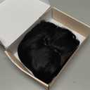 REECHO Messy Bun Hair Piece with Bangs 2-in-1 Drawstring Ponytail Extension Updo Wig & Hair Topper with Long Side Bangs, Natural-Looking Hair Bun Hairpieces for Women - Black