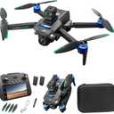 GPS Drone with 8K UHD EIS Camera for Adults, 5G WiFi FPV RC Quadcopter with Brushless Motors, Optical Flow Positioning, Obstacle Avoidance, Auto Return, Follow Me, 2 Batteries (Black)