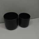 Veradek Mason Series Lima Planter - Set of 2 Round Planters for Garden/Patio | Made from Plastic-Stone Composite with Drainage Holes | Modern Décor for Succulents, Flowers, Small Plants