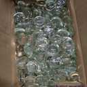 FUTUREPLUSX 5 Lb Clear Flat Glass Marbles, 500PCS Clear Flat Gems Transparent Aquarium Pebbles Vase Filler Beads Table Scatters