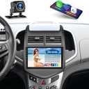 2+64G Radio for Chevrolet Aveo Sonic 2012-2016 Android 13 CarPlay Car Stereo 9'' Touch Screen Compatible with Android Auto AHD Backup Camera Bluetooth FM RDS GPS WiFi