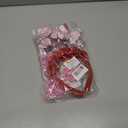 2 x Pink Heart Shape Headband Glitter Sunglasses Sequin Earrings Valentines Day Halloween Cosplay Costume Accessories Set